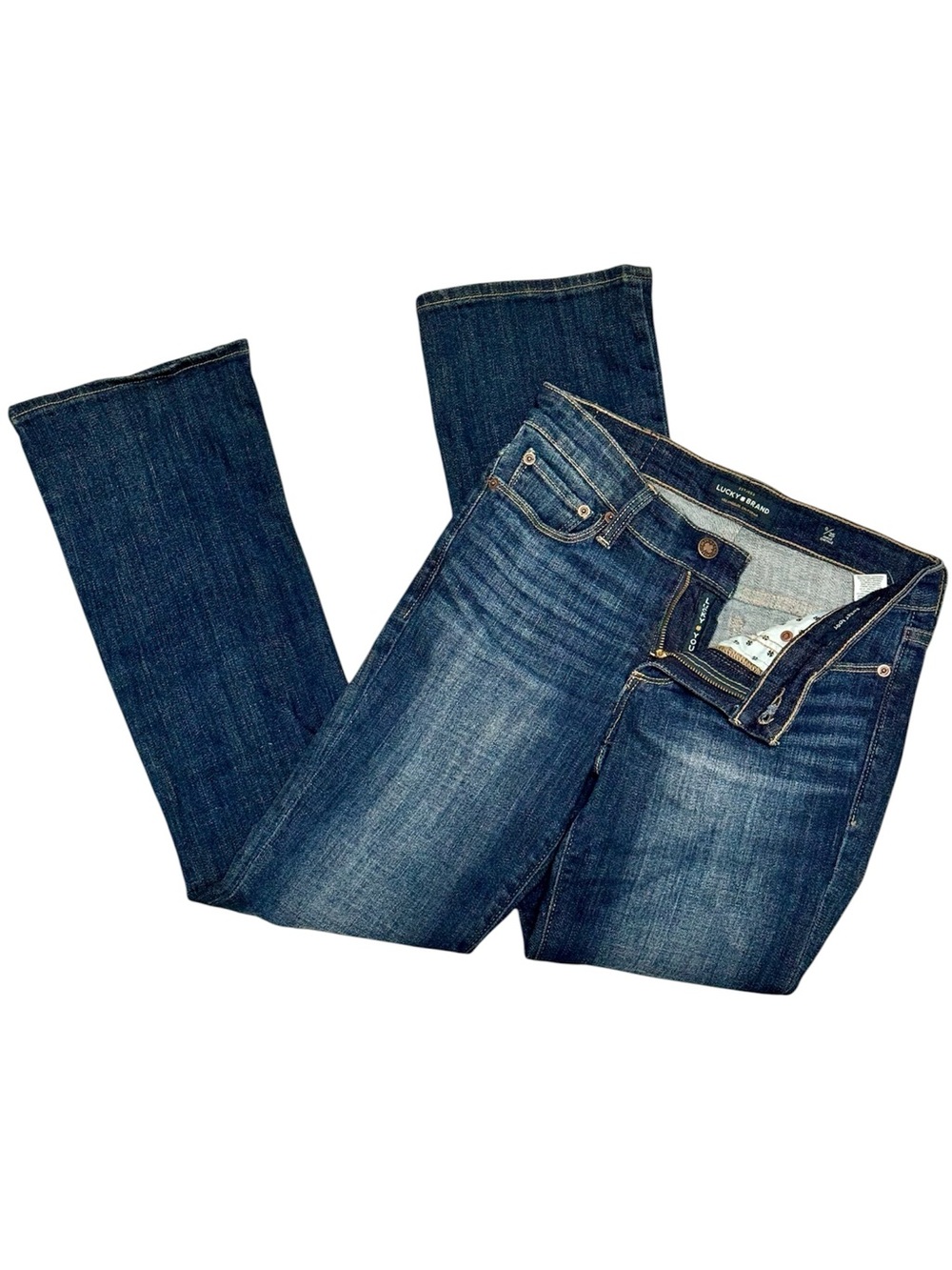 Lucky Brand Sweet Boot Cut Jeans Size 25 Medium Wash Stretch Denim - Picture 2 of 5